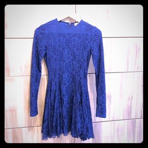 Lace Flare MINI DRESS LONG SLEEVE